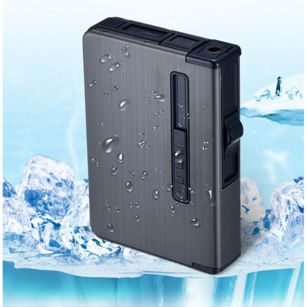 1831281 Portable Metal Cigarette Case Windproof Lighter DF-2016