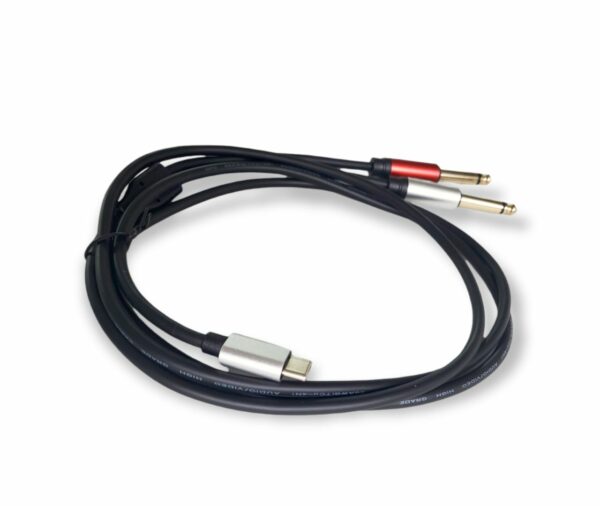 1.5M Type C Male To Dual 6.35mm Audio Y Splitter Stereo Cable