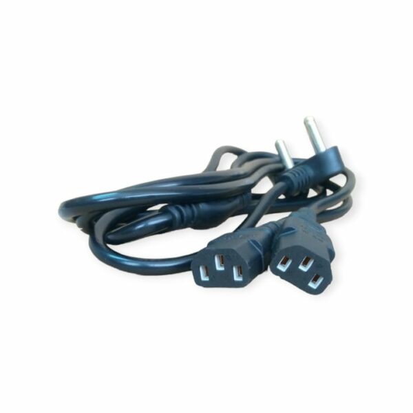 XF0775 Dual Power Supply 3 Pin to 2 IEC Female Cable 1.5M