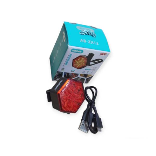Aerbes AB-ZX12 Bicycle Tail Light Red 500mah Battery