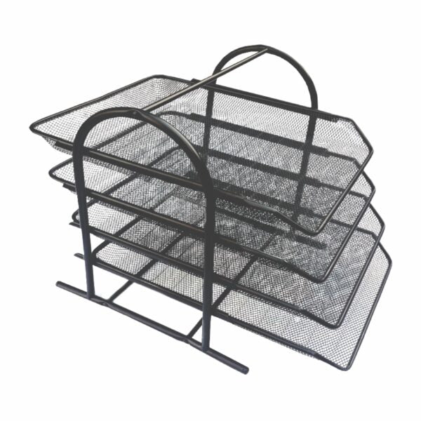 MESH WIRE DOCUMENT TRAY 4 TIERS
