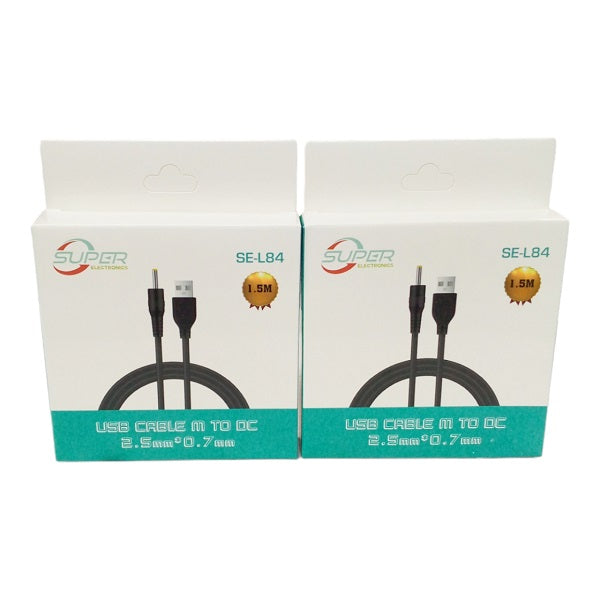 SE-L84 USB Cable Male To DC 2.5 x 0.7mm 1.5M