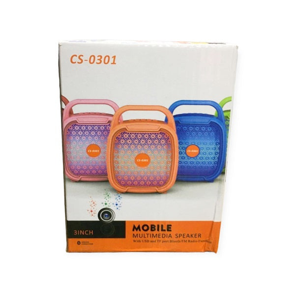 CS-0301 Bluetooth RGB Multimedia Speaker with USB & Micro SD Card Playback FM Radio 3″