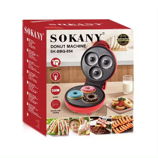 3 Holes Mini Doughnuts Donut Maker Machine for Kid-Friendly Breakfast Cake Pop Waffle Makers for Kids