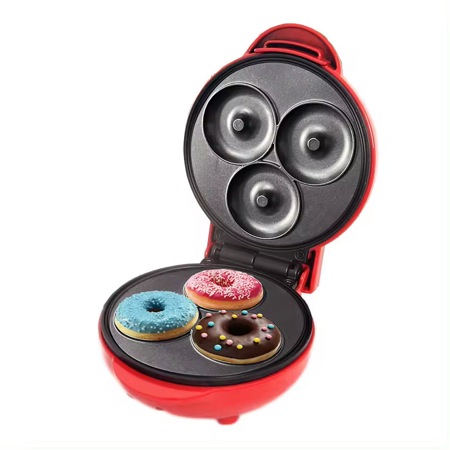 3 Holes Mini Doughnuts Donut Maker Machine for Kid-Friendly Breakfast Cake Pop Waffle Makers for Kids