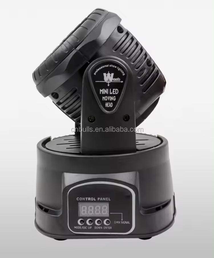 Mini 7 LED Rotateable Head RGB Stage Light with Digital Display