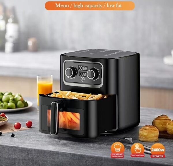 XF0911 10L Air Fryer 2400W Smart Menu, Touch Display