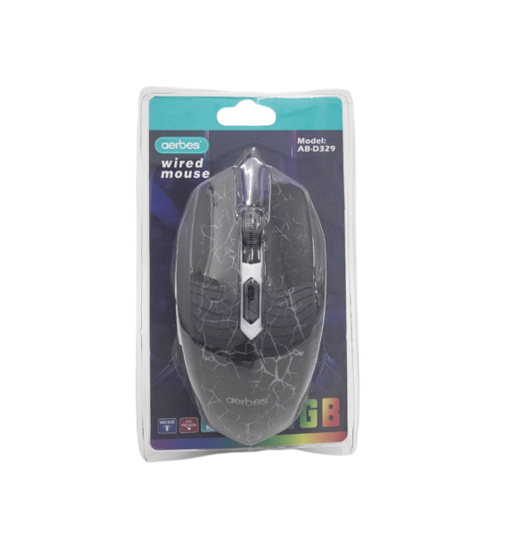Aerbes AB-D329 Wired Mouse With Colorful RGB Backlight