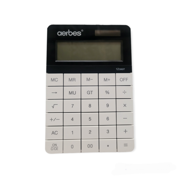 Aerbes AB-J144 12 Digit Dual Power Supply Calculator Flat Buttons