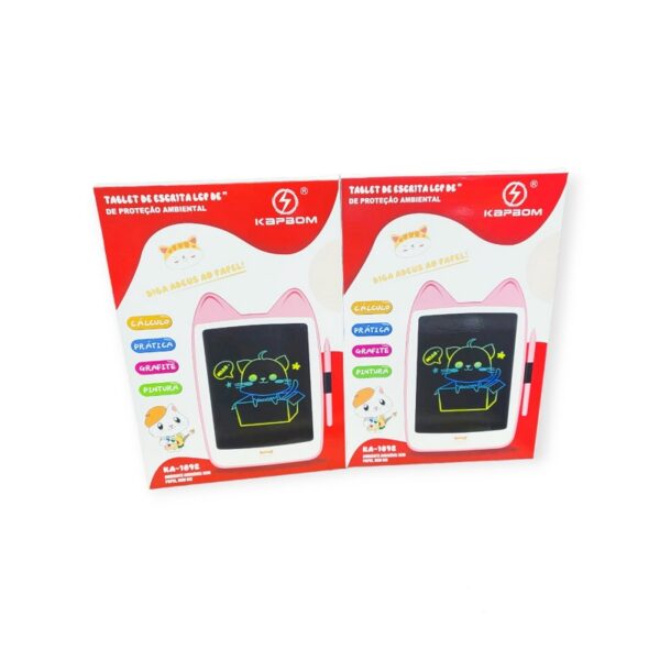 KA-1892 Kids Cat Ear Writing/Drawing Tablet With Stylus 7″