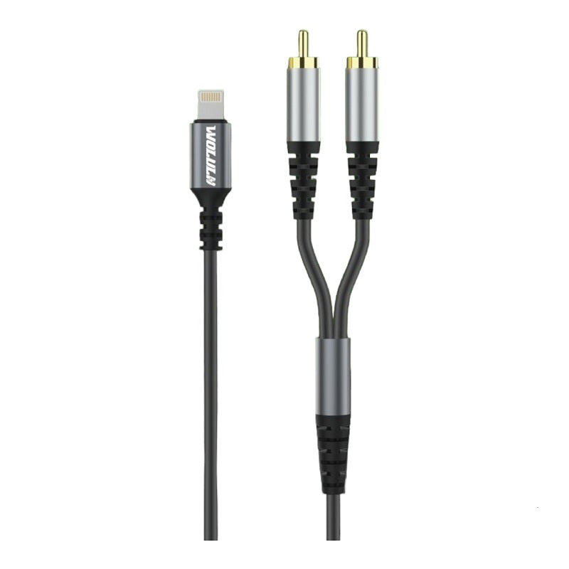 Wolulu AS-51182 Lightning Pin For IOS To Dual Lotus Head 1.5M