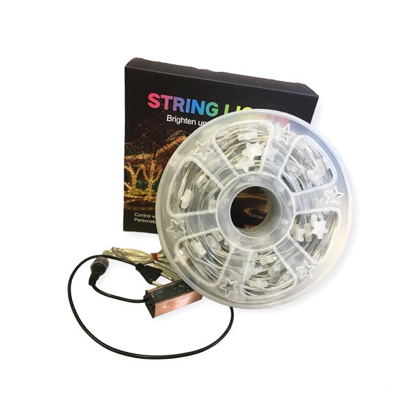 ZYF-157 50M Warm White 5 Pointed Frosted Stars 2835LED String Lights 220V