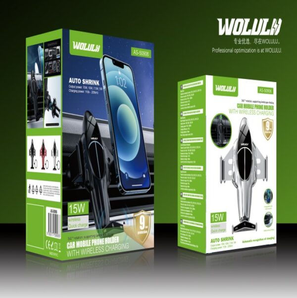 Wolulu AS-50906 Vehicle Wireless Multifunctional Airplane Shape Phone Charger 15W