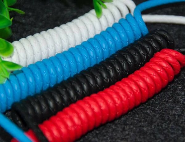1.5M USB Type C Lightning Micro 3 in 1 Charging Coiled Spring Cable 3A