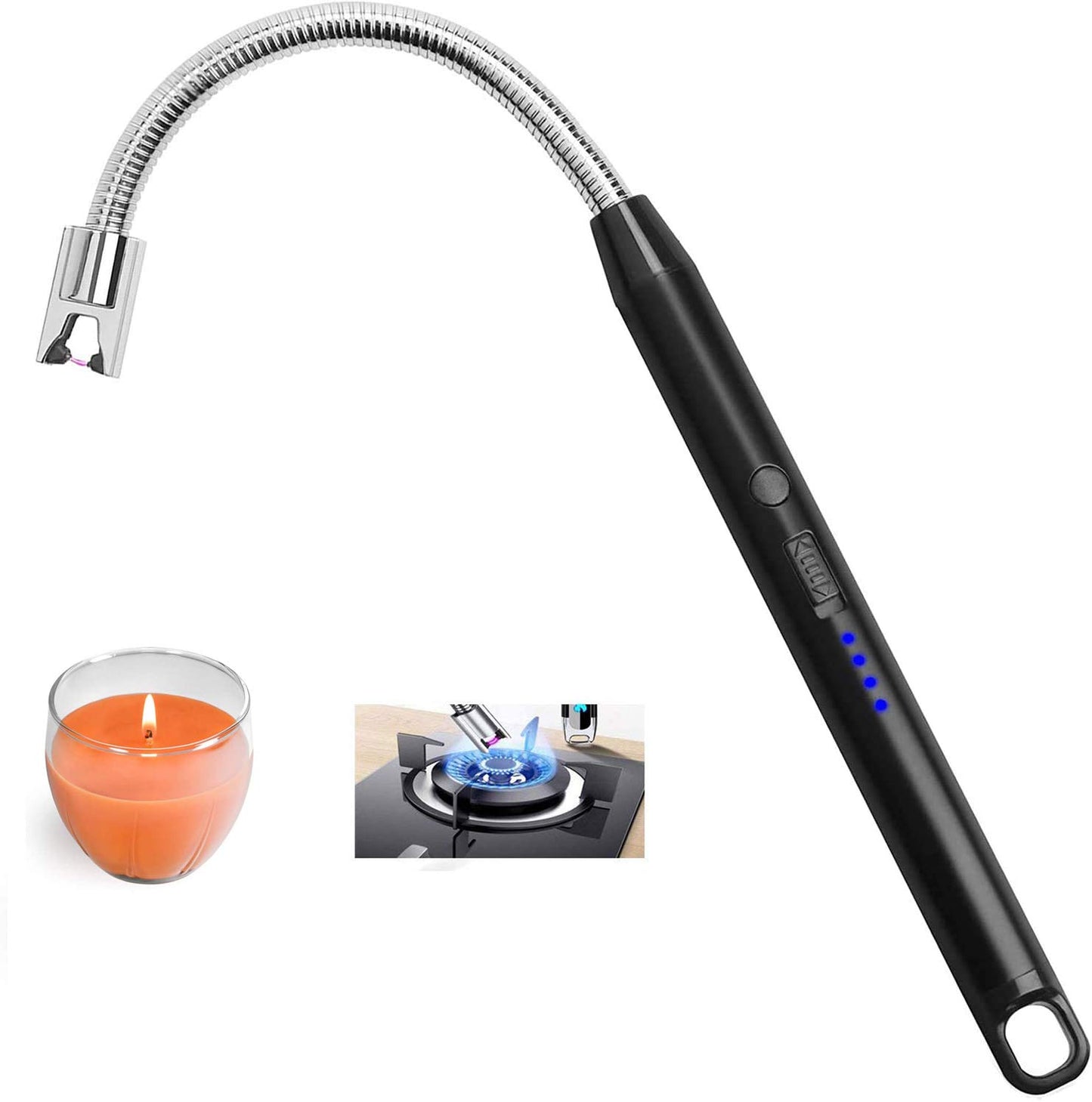 Rechargeable Electric Gas Lighter Kitchen Lighter Chargeable USB Arc Long Lighter for Candle Flexible Lighter Neck for Gas,diyas,agarbatti,Candle