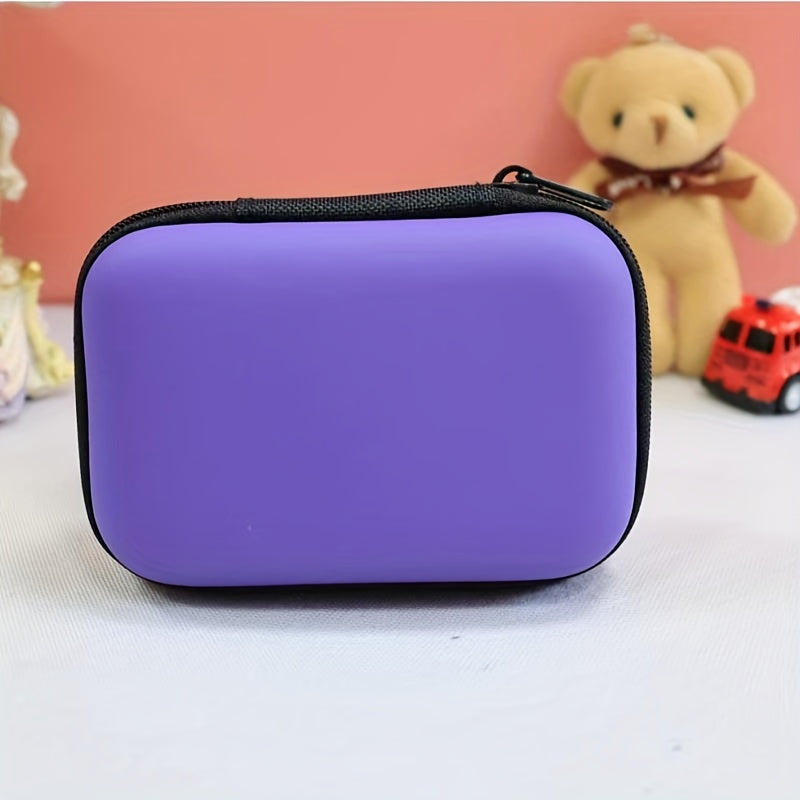 1pc Data cable travel storage bag USB charger headphone storage bag
