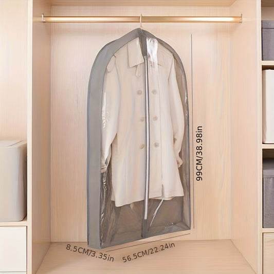 1pc Large Capacity Clothes Cover, Dust-proof Clothes Jacket Cover, Non-woven Hanging Storage Bag for Dresses, Suits, Clothing