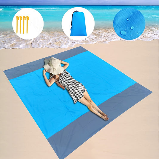 Valentine's Day Picnic Beach Mat, Multicolor No Sand, Compact Travel Size, Lightweight Polyester Fiber Beach Blanket with Accessory Set (Magnesium Rod/Flint Not Included)