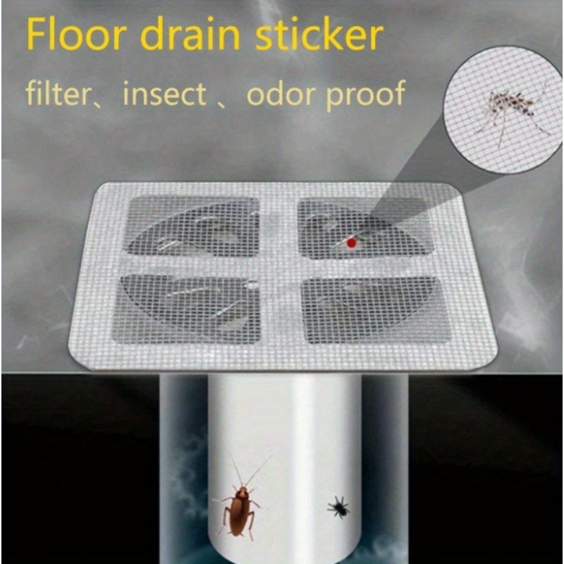 50 Pcs Hair Catcher Drain Stickers: Prevent Hair, Hair Blocker for Shower Drains, Easy to Use, No Power Required