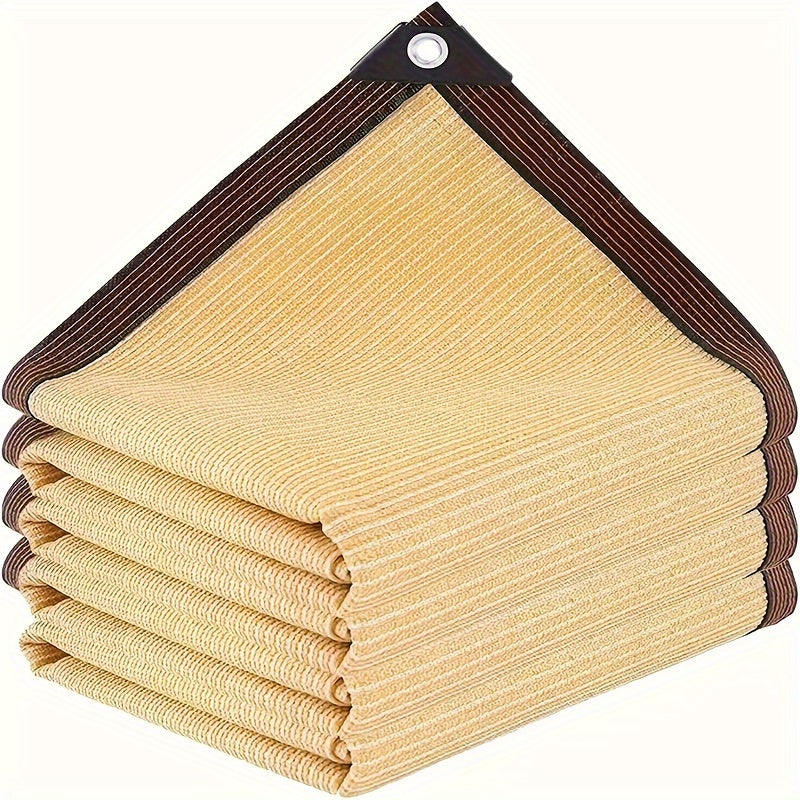Beige Shade Net - UV Resistant, Encrypted Outdoor Covering for Patios, Gardens, Porches and Balconies - Durable PE Material