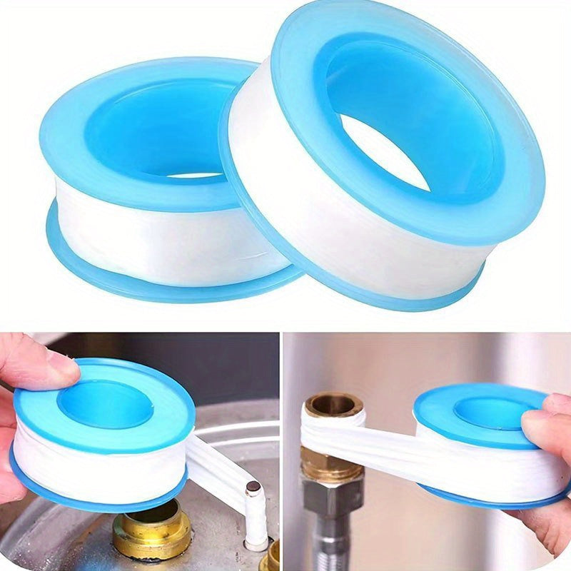 10 Pack PTFE Teflon Tape, Leakproof Sealing Tape, Pipe Thread Sealant, Shower Head Pipe Tape, Kitchen Sink Installation Parts, White