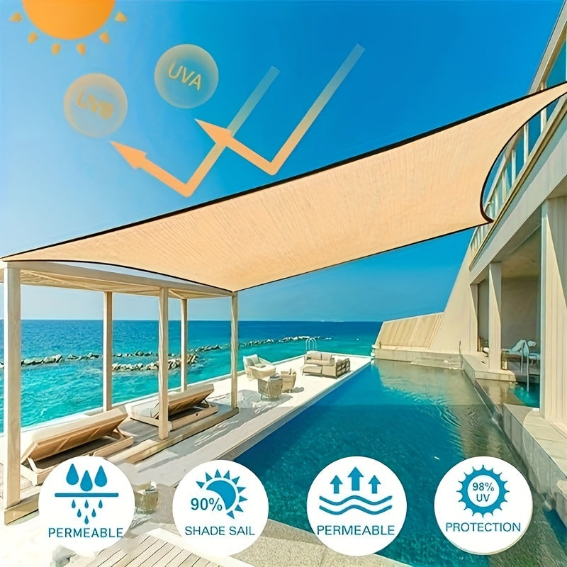 1 piece high density sunshade net for outdoor comfort - 90% UV protection, breathable, suitable for backyard, patio, pool - no extra straps required