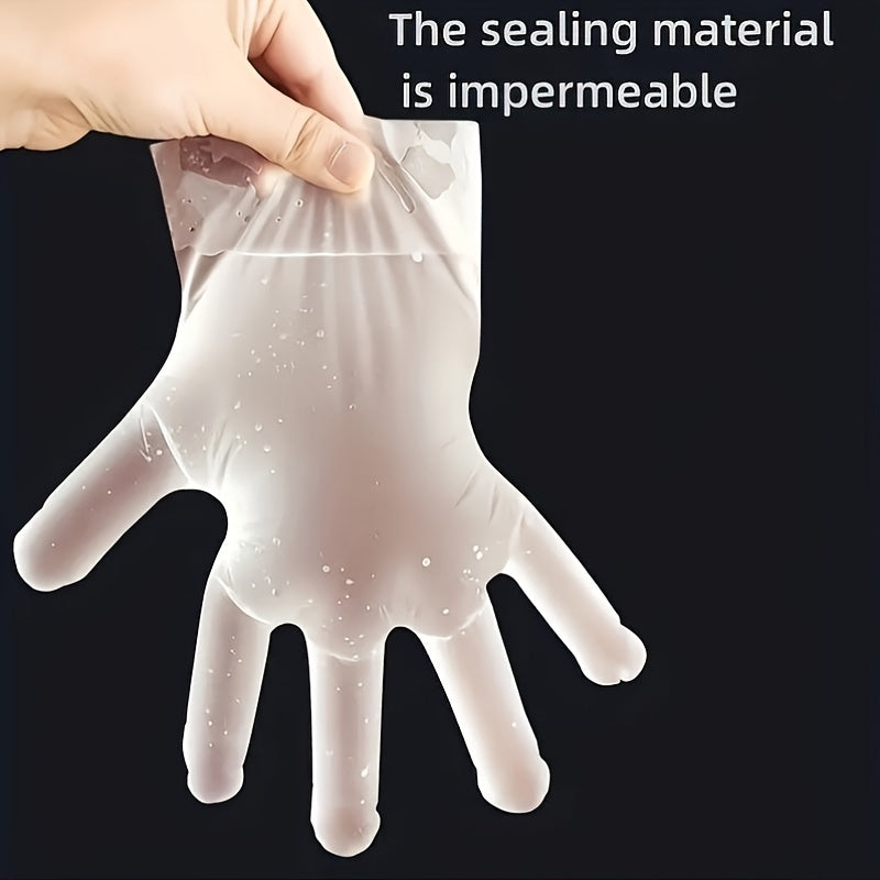 100pcs Premium TPE Disposable Gloves for Women - Waterproof, Lead-Free, Ideal for Kitchen, Baking, Beauty, Pet Grooming & More