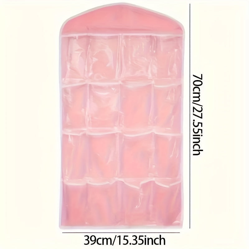 1pc 16-Compartment Hanging Organizer for Underwear, Socks & Accessories - Space-Saving Closet Storage Solution