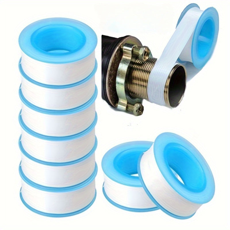 10 Pack PTFE Teflon Tape, Leakproof Sealing Tape, Pipe Thread Sealant, Shower Head Pipe Tape, Kitchen Sink Installation Parts, White