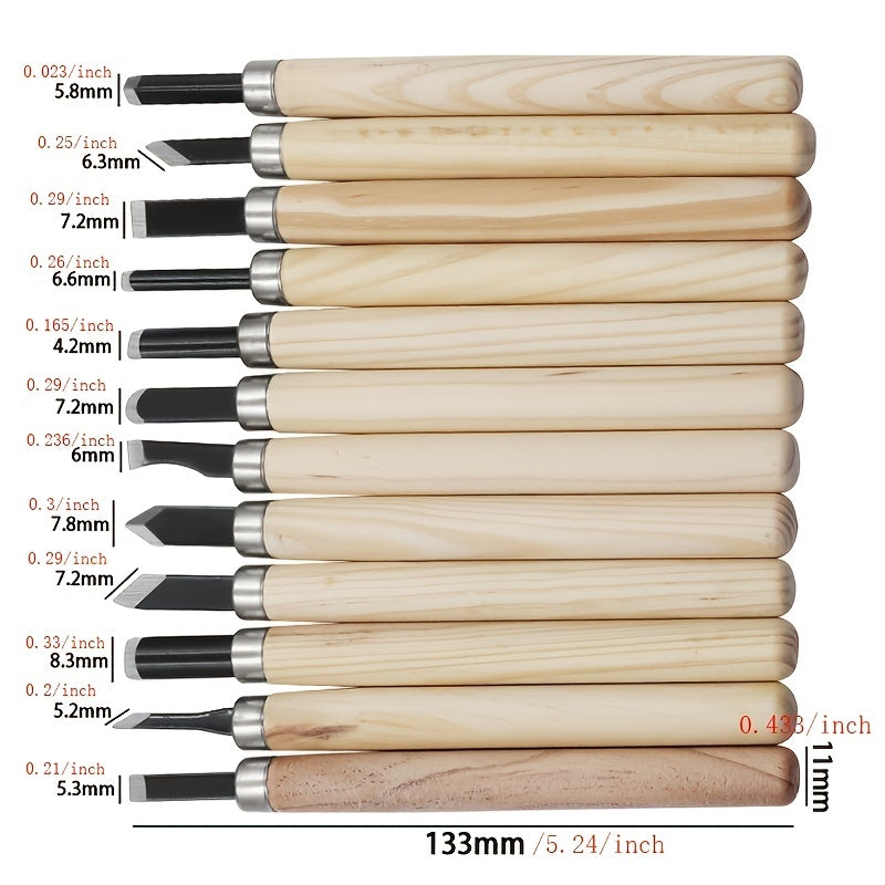 12 Pieces Wood Carving Knife Tools Chisel Set