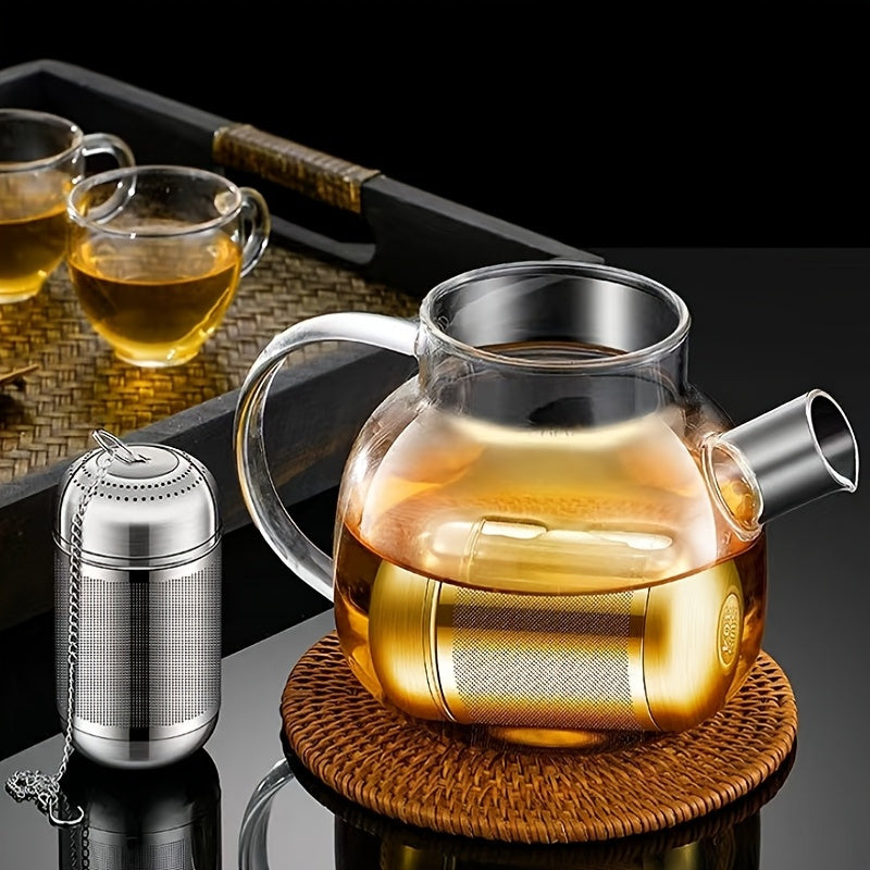 Premium Stainless Steel Tea Infuser with Chain Hook and Lid - Fine Mesh Loose Leaf Filter, Reusable Filter for the Perfect Brew