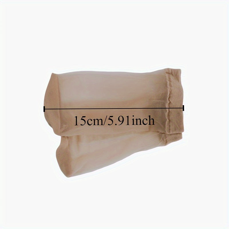 10 pairs of versatile crystal stockings, women's summer thin stockings, short socks, invisible stockings, high elasticity, breathable Colors sent randomly