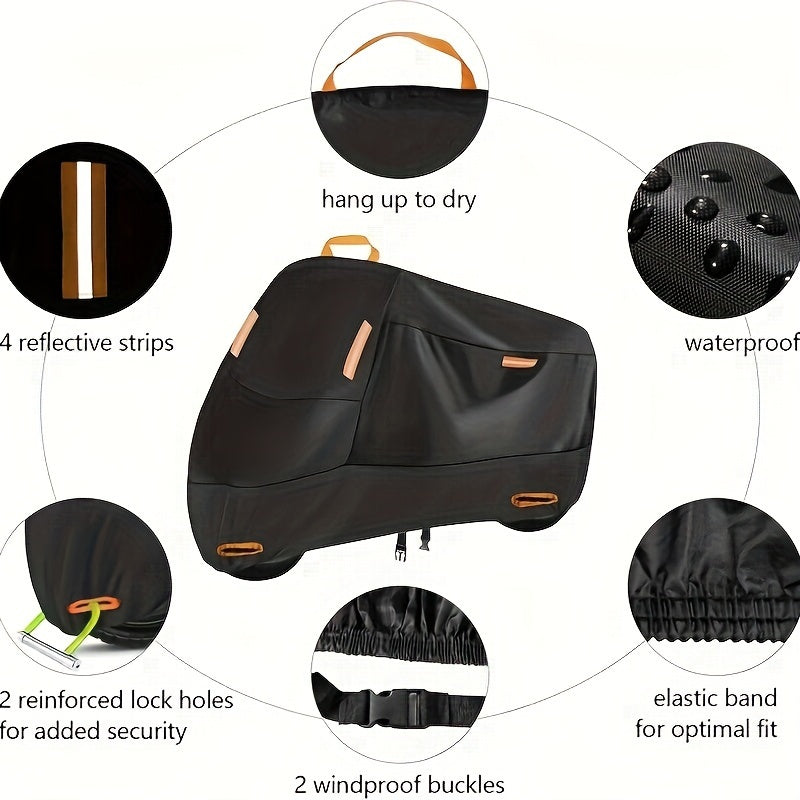 Premium Waterproof and UV Resistant Motorcycle Cover - Durable outdoor protection for motorcycles and bicycles, dustproof and easy to care for