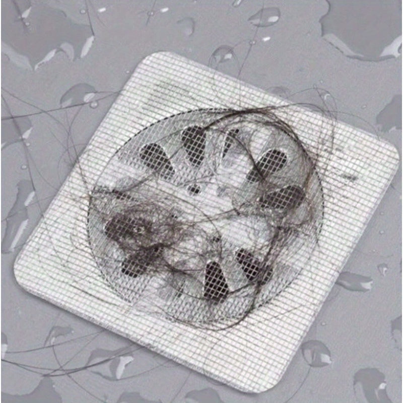 50 Pcs Hair Catcher Drain Stickers: Prevent Hair, Hair Blocker for Shower Drains, Easy to Use, No Power Required