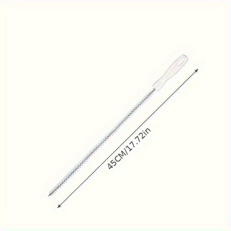 1条 45厘米长 FlexiClean Plastic pipe cleaning brush, pipe head plus tool, bathroom drain and pond sludge remover, flexible cleaning equipment