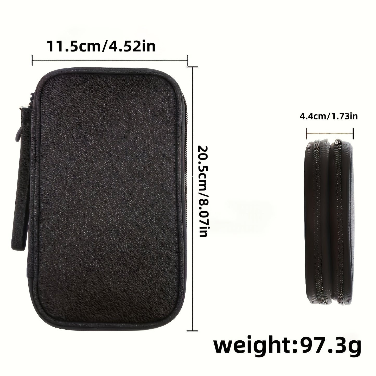 1 Dual Layer Electronic Accessories Organizer with 8 Compartments Waterproof Travel Organizer for Chargers, Cables, Headphones, USB Drives - Durable Fabric, Hand Washable/Dry Cleanable