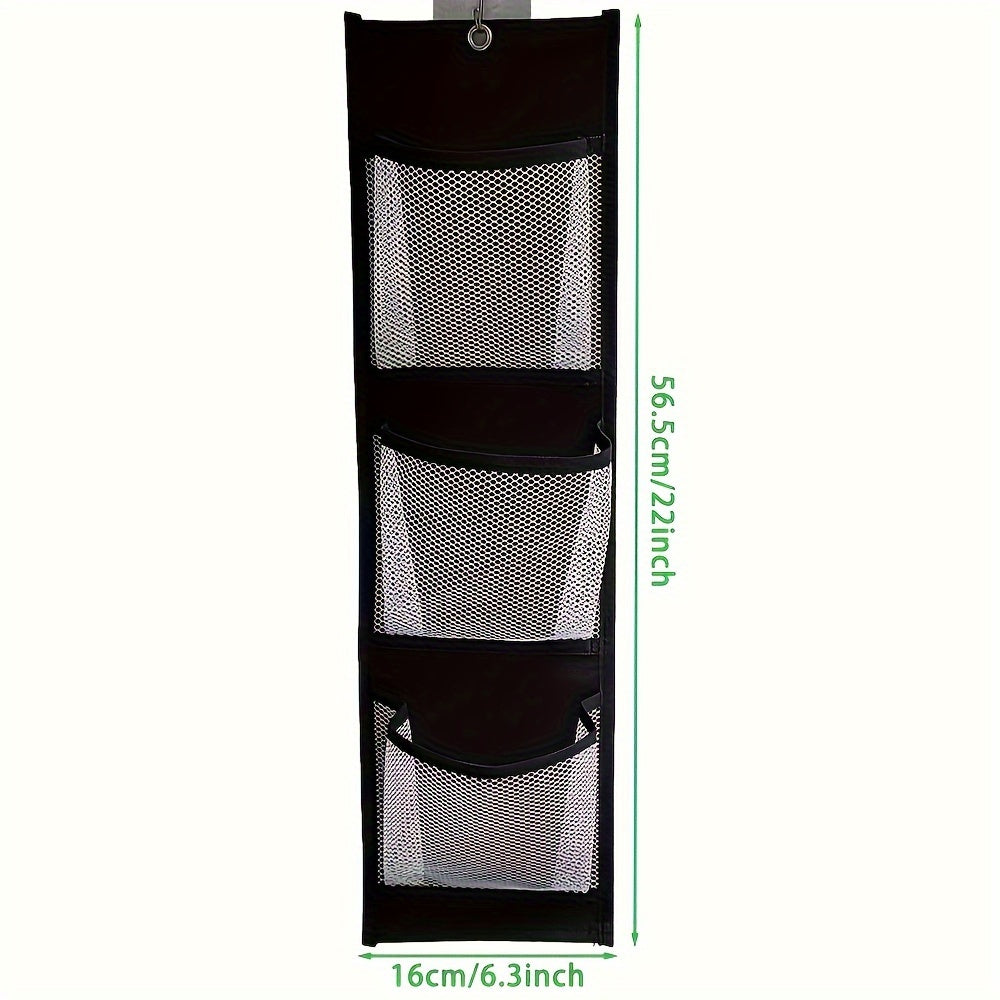 Door Hanging Clothes Organizer - Wall Mounted with 3 Pockets for Home, Office, Classroom