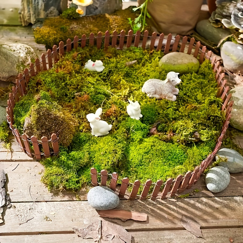 Charming Mini Wooden Fence for Fairy Gardens - Fascinating micro landscaping accessories, perfect for home and garden decoration or