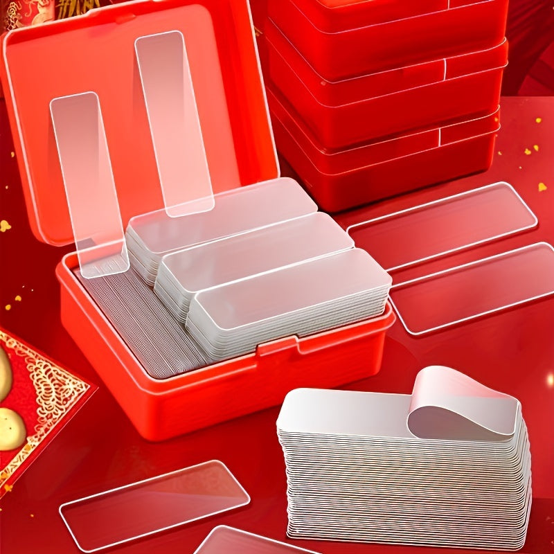 60 pieces double-sided transparent tape package waterproof transparent and easy to tear