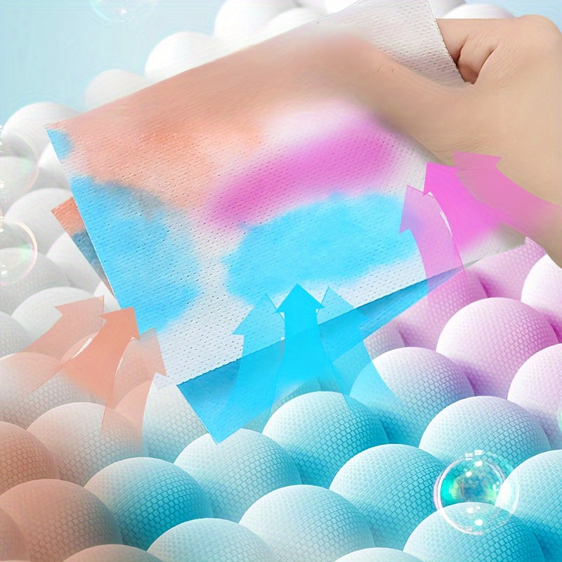 50-Pack All-In-One Color Catching Laundry Sheets - Non-Charged Dye Catching and Anti-Transfer Washing Sheets for Mixed Washing, Safe and Secure