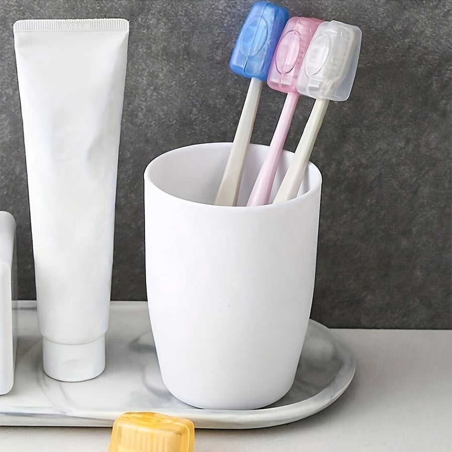 5pcs Portable Toothbrush Case with Cover, Travel Size Dustproof Protective Case, Portable Drainage Toothbrush Cap, Essential for Oral Hygiene, Hypoallergenic and Alcohol-free, Very Suitable for Home, Business Travel and Outdoor Use