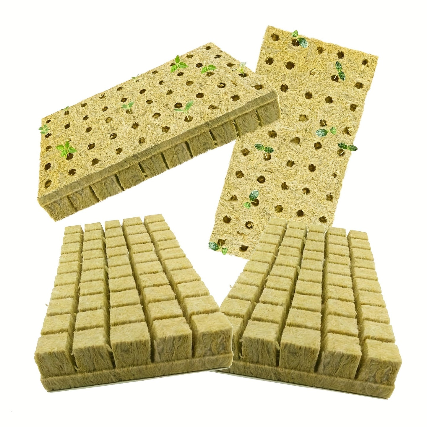 50 pieces of soilless cultivation substrate plant propagation seedling blocks plant rock wool substrate hydroponic seedling blocks, 25*25*25 mm