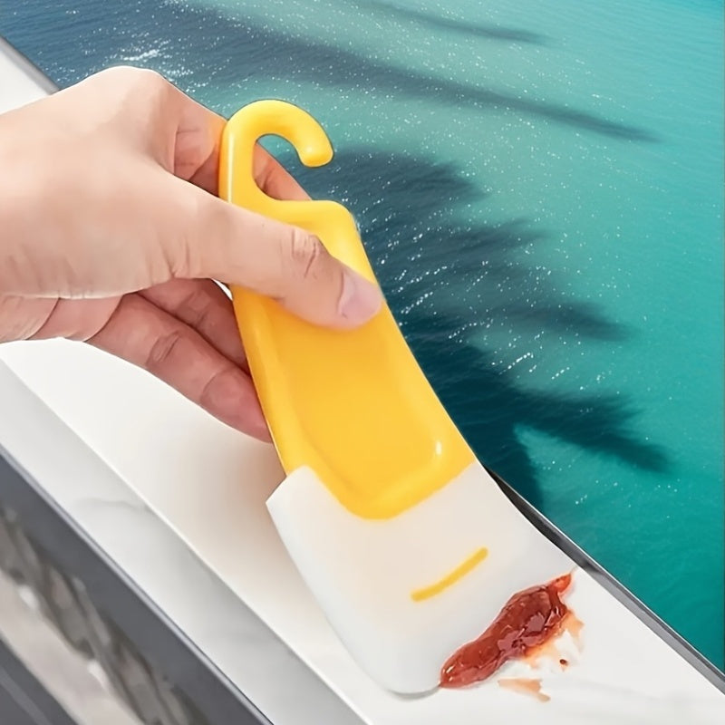 1pcKitchen Silicone Scraper - Durable high temperature resistant scraper for oil-free cleaning, suitable for non-stick pans, boat/household utensil for scraping pots and dishes.