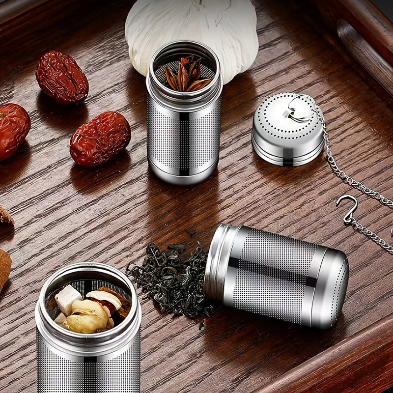 Premium Stainless Steel Tea Infuser with Chain Hook and Lid - Fine Mesh Loose Leaf Filter, Reusable Filter for the Perfect Brew