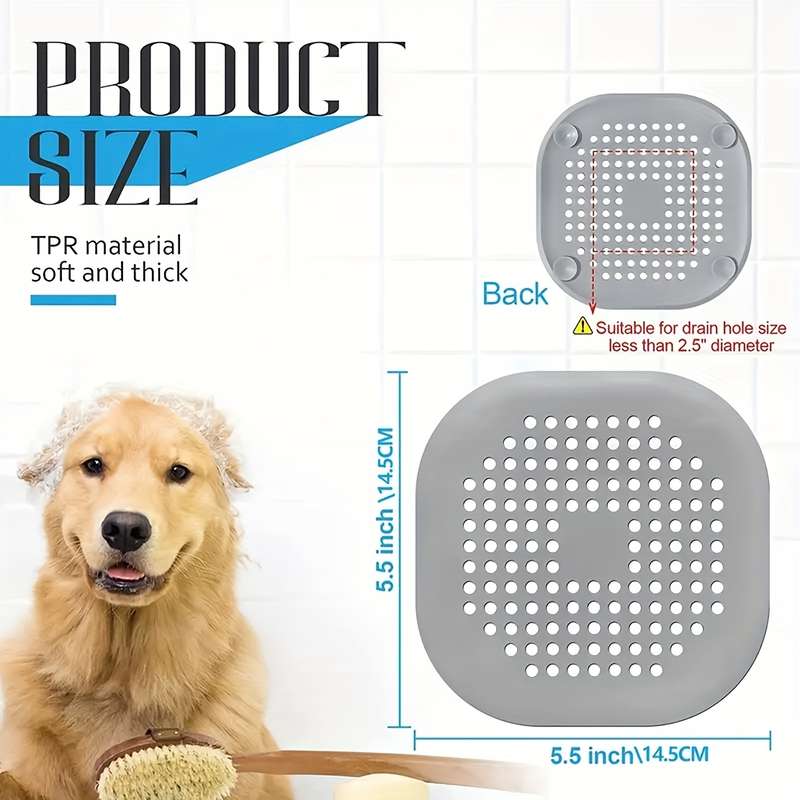 1 Pack Silicone Hair Catcher Drain Filter For Shower Bathroom And Kitchen