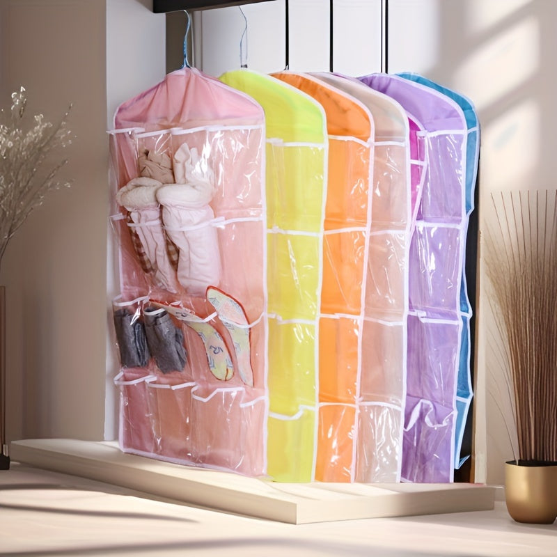 1pc 16-Compartment Hanging Organizer for Underwear, Socks & Accessories - Space-Saving Closet Storage Solution