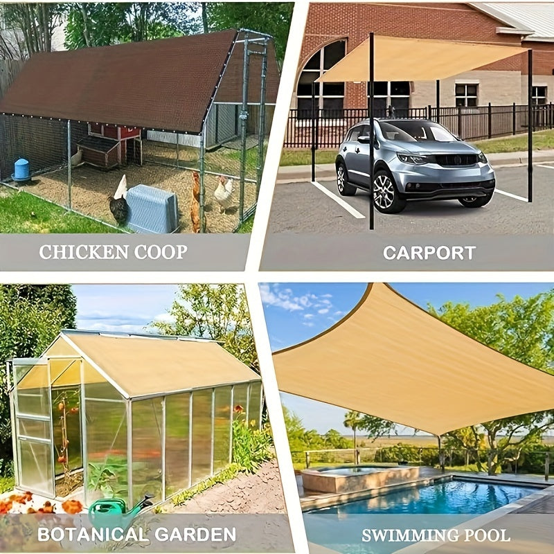 1 piece high density sunshade net for outdoor comfort - 90% UV protection, breathable, suitable for backyard, patio, pool - no extra straps required