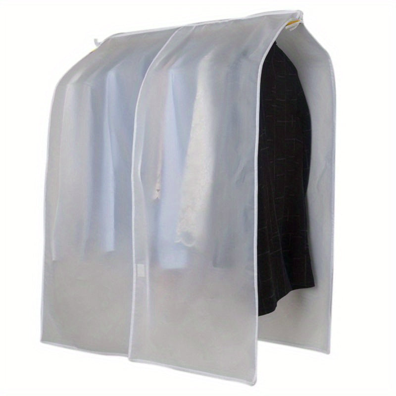 1 Pack Large Clear Plastic Garment Bags, Dustproof Suit Covers, Wardrobe Clothing Protectors, Hanging Storage Bags