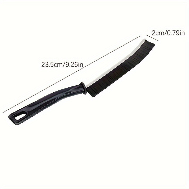 1 Piece Long Handle Groove Cleaning Brush - Stiff Bristle, Multi-Purpose Crevice Tool for Windows and Doors, Dust Removal, No Dead End, Scrubbing - Essential Cleaning Supplies