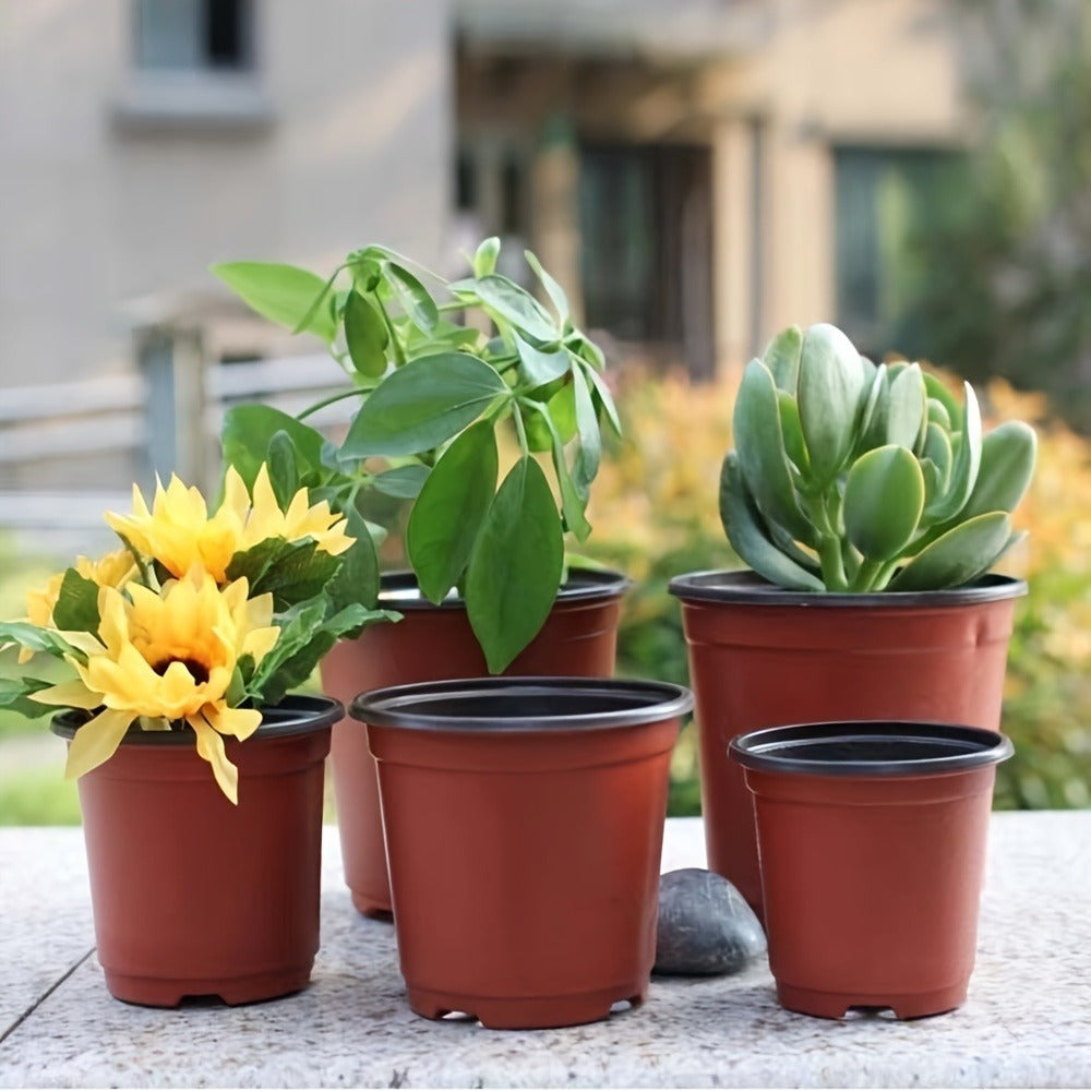 10-pack seedling pots, flower pots, nutrient cups for growing succulent plants, vegetable seedlings, saplings, flowers with drainage holes to prevent roots from being suffocated